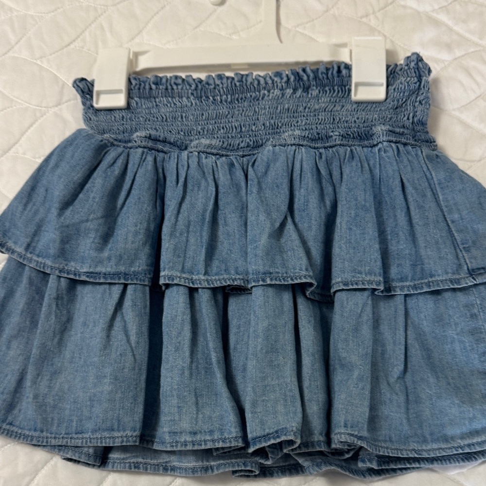 GAP Light Blue Ruffled Mini Skirt